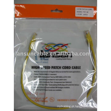 Cat5e FTP 26AWG Patch Cord UL Lista Passe Fluke Teste RJ45 Ouro Prato 3U &quot;/ 50U&quot;